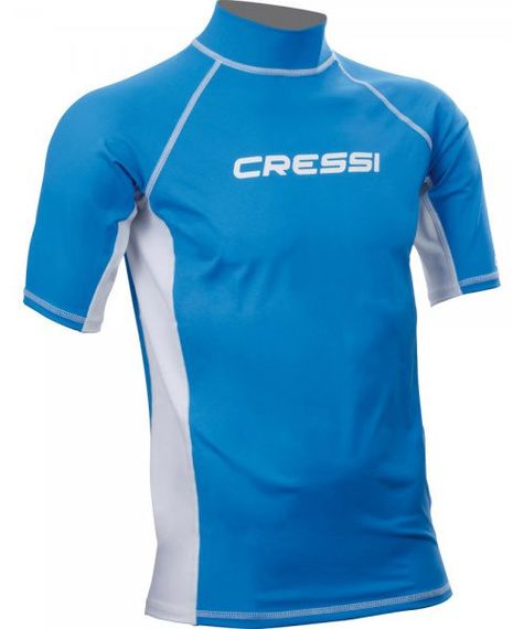 Гидрофутболка-рашгард Cressi Rash Guard с коротким рукавом голубая