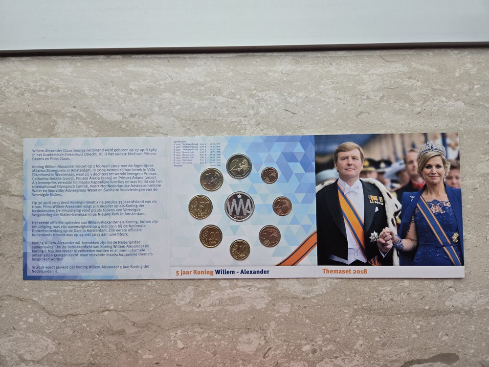 Netherlands 2018 BU Theme Set – Five Years of King Willem-Alexander