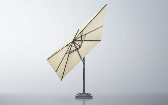 Зонт профессиональный Levia 3х3 м, антрацит, тортора. База и светильник в комплекте