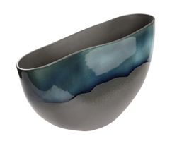 Элитная ваза декоративная керамическая овальная NIGHT TIDE от S. Bernardo из Португалии