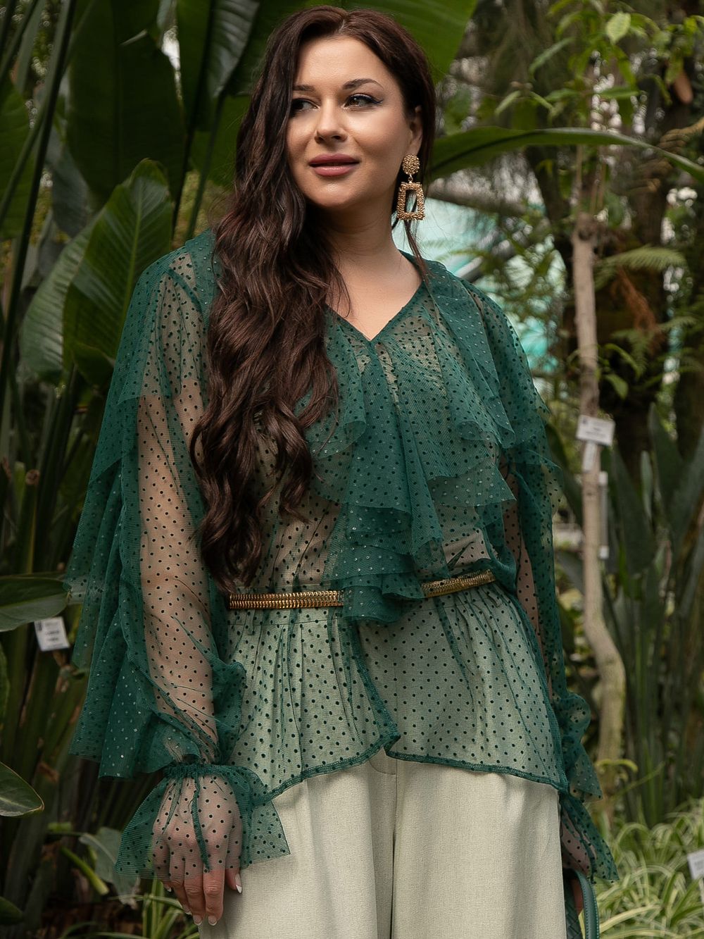 Блуза Диантус (зеленая) Б15548-39М LT Collection