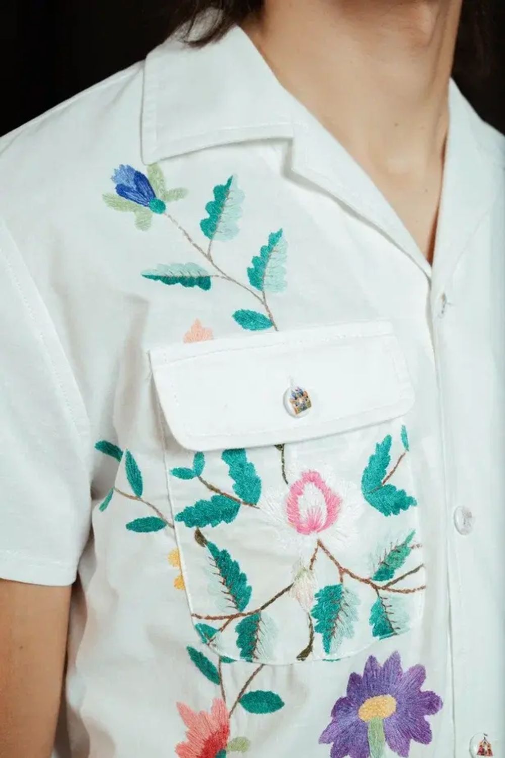 Рубашка Soeurs с Садовыми Цветами белая