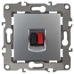 Розетка ЭРА Серия 12 12-3111-03 аудио IP20 алюминий