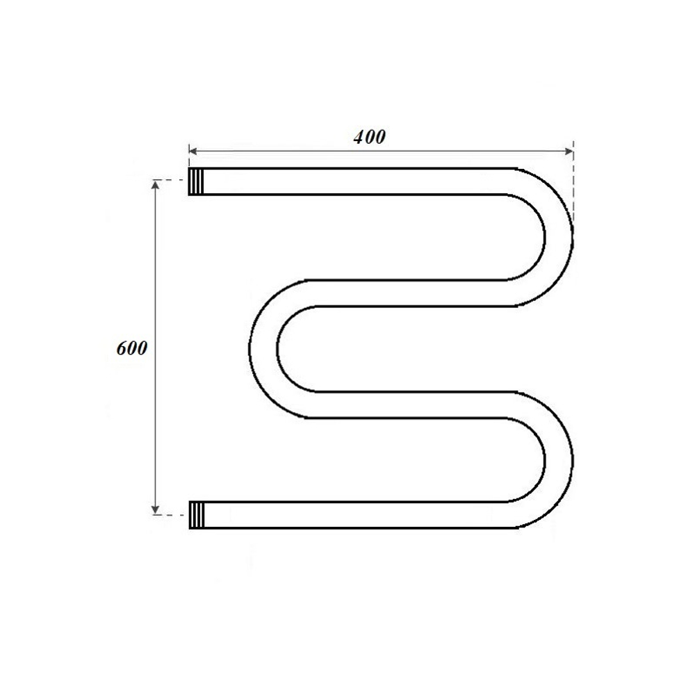Полотенцесушитель водяной Point PN37664 600x400 М-образный (1"), хром