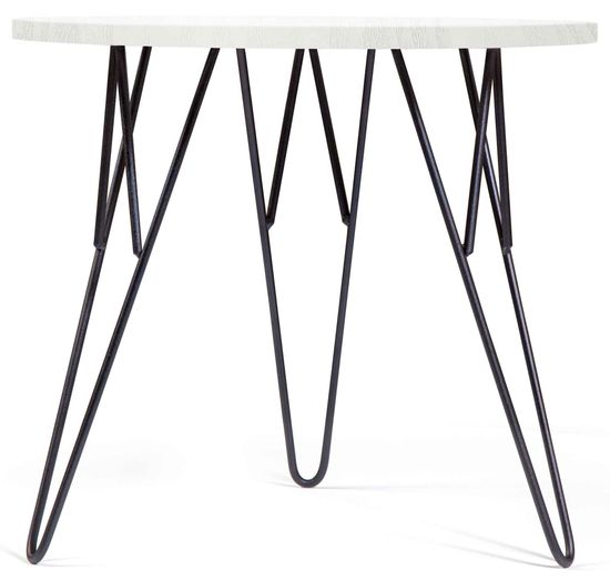 Журнальный столик ОСТИН Белое дерево / черный каркас