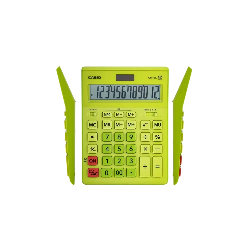 Калькулятор CASIO 12 р., САЛАТОВЫЙ, GR-12C-GN-W-EP