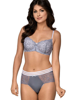 Бюстгальтер на косточках с мягкими чашками из кружевного полотна (Размер: 70E) (Цвет: серый)