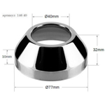Отражатель RR 146 (D=77mm d=40mm h=32mm) лат хром конусный