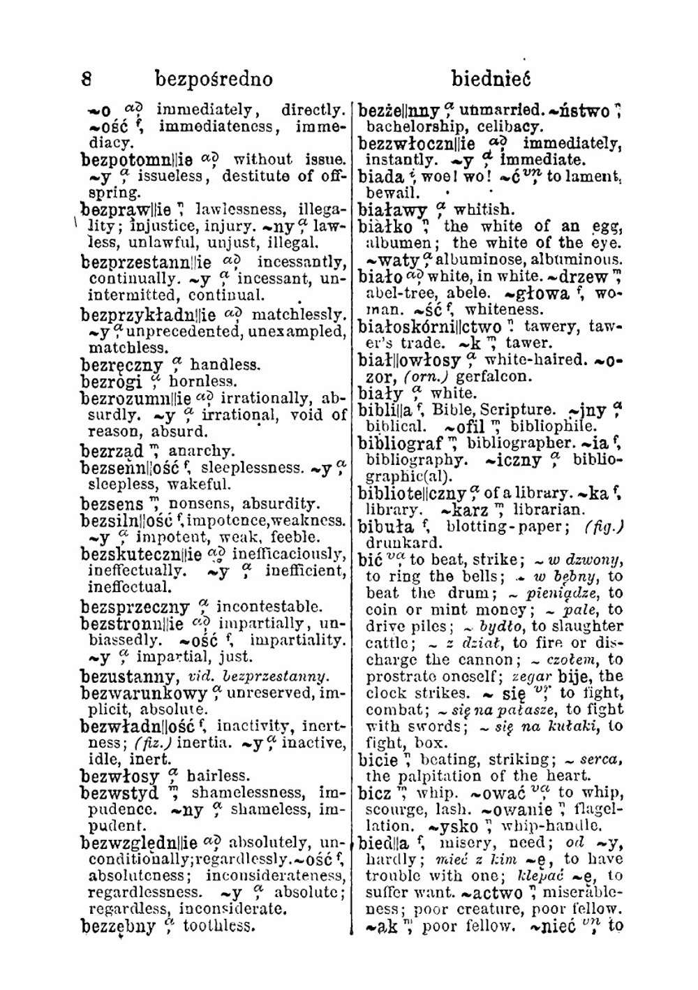 Burt's Polish-English dictionary in two parts, Polish-English, English Polish | Kierst W.