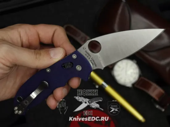 Складной нож Spyderco Manix 2 101GPDBL2 c клинком из стали CPM-S110V, рукоять G10