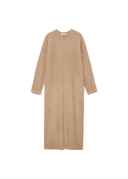 Вязаное платье с краями в рубчик