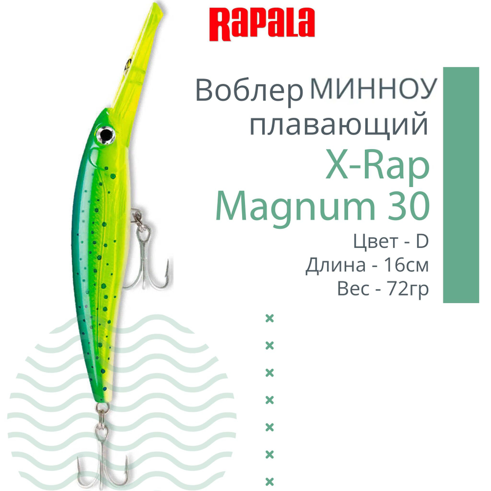 Воблер X-Rap Magnum 10, 11см, 22гр, цвет HH, плавающий