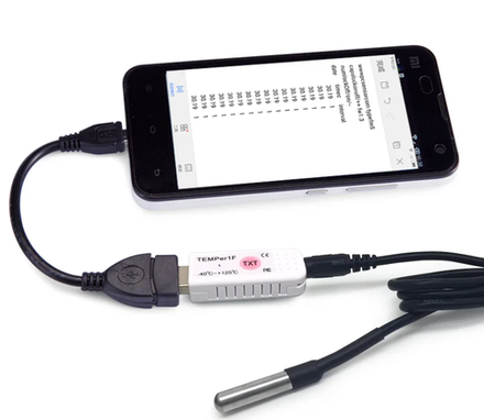 USB термометр с измерением влажности (-40+120С) (0-100%)