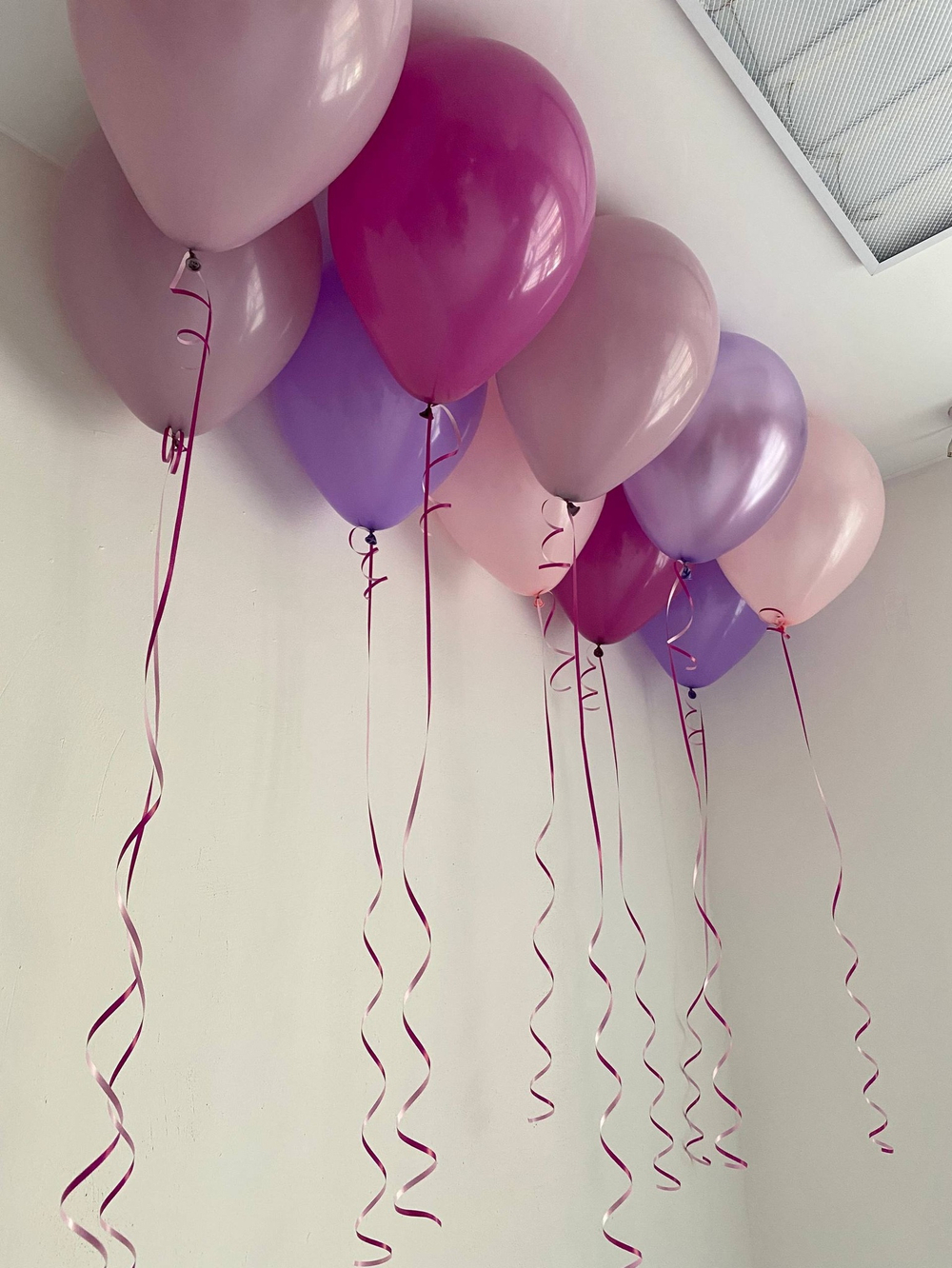 Воздушные шары под потолок сиреневый/ягодный/лаванда №3573