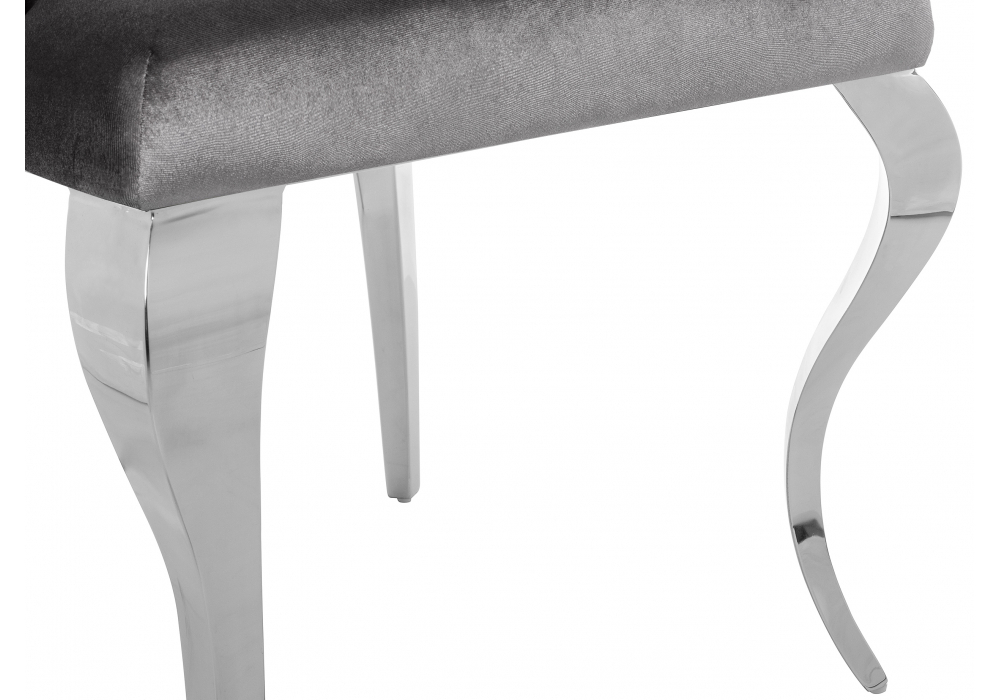 Стул на металлокаркасе Woodville Gustav серый, ножки хром