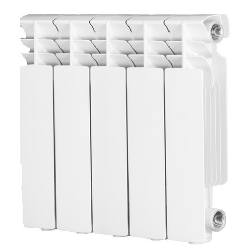 Радиатор алюминиевый Radena R 350 боковое подключение белый 5 секций