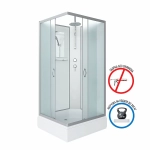 Душевая кабина Niagara Classic 330844QBKT 100x80 стекло матовое/профиль серебро