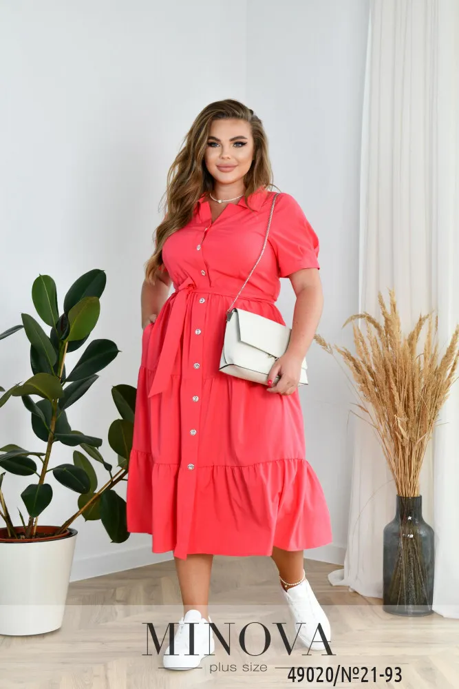 Платье 21-93-кораловый Minova