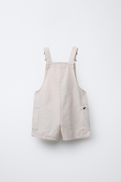 ZARA КОМБИНЕЗОН ИЗО ЛЬНА И ХЛОПКА, ЭКРЮ