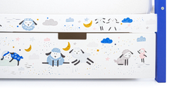 Детская кровать тахта Бельмарко Svogen сине-белый барашки