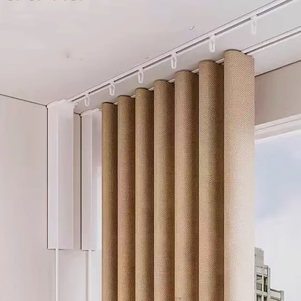 Встраиваемый электрический карниз для штор, тихий ход, пульт ДУ, алюминиевый, разные варианты управления