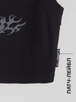 Летний кроп топ трикотажный детский