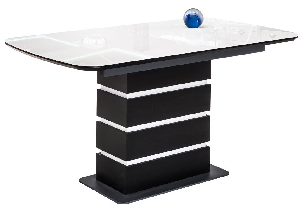 Стол на тумбе Фернан 140(180)х80х76 венге / белый