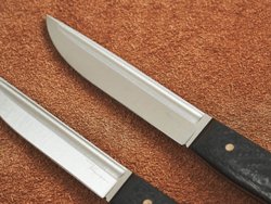 Спарка цельнометаллических финских ножей, сталь VG10, рукоять карбон (черный спейсер)