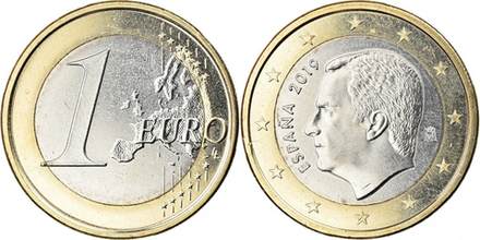 Испания 1 евро, 2015-2024 Филипп VI XF