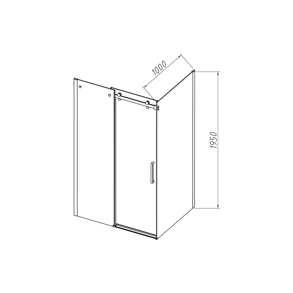 Душевой уголок Комо-Н (Como-N) Vincea VSR-4CN1015CLB, 1500*1000, черный, стекло прозрачное