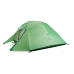 Палатка Naturehike Cloud Up NH18T030-T 20D трехместная сверхлегкая с ковриком зеленый, 6927595765685