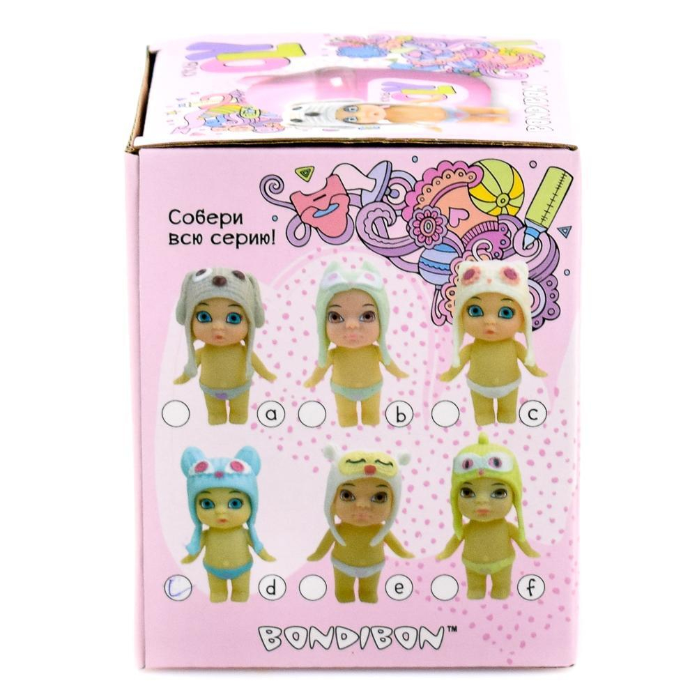 Куколка OLY в шапочке-ушанке в поильнике. Девочка 8см, арт.3380-3 (Bondibon)