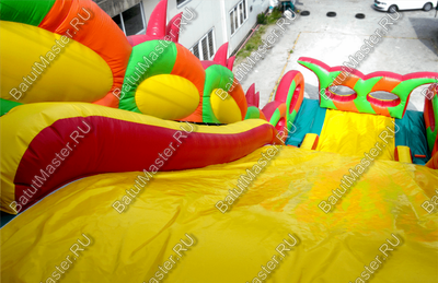 Батут-горка "Дракон 3" с шипами, два входа 11*6*8,5 м