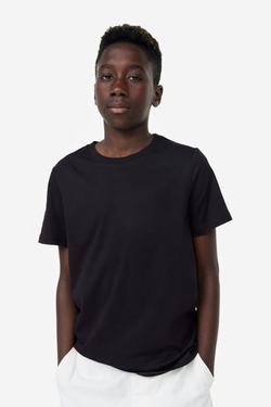 H&M Хлопковая футболка, черный