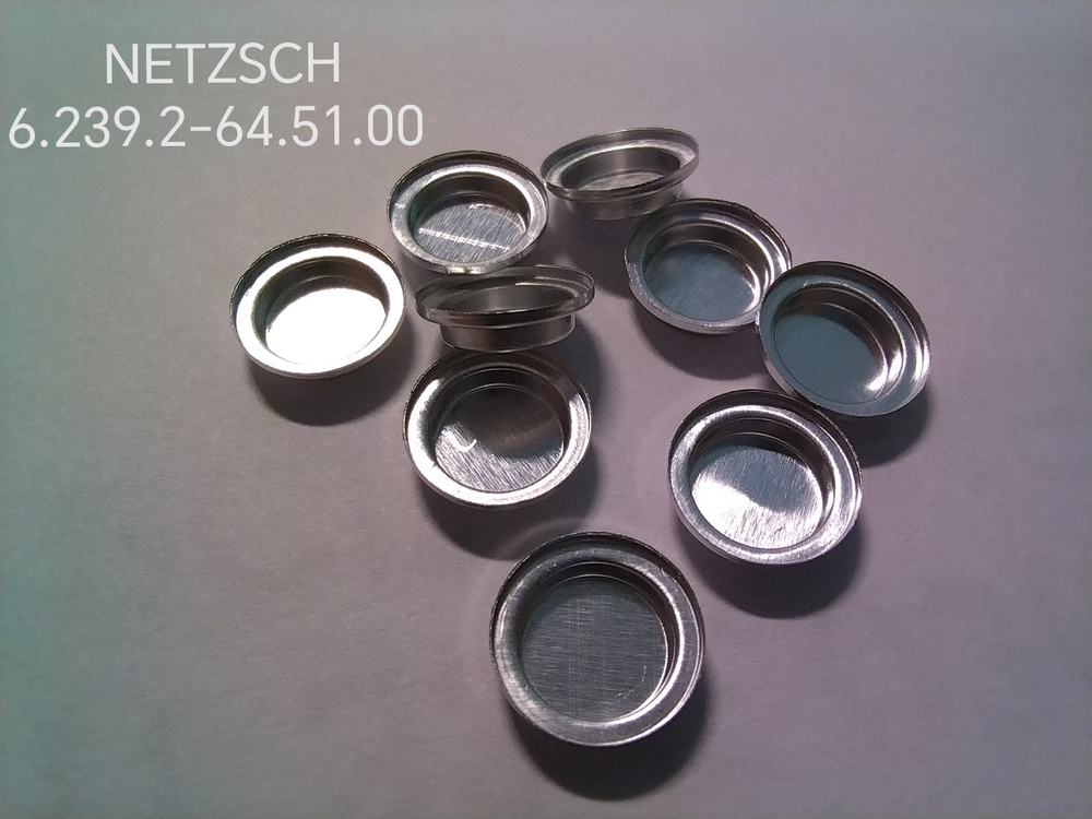 Алюминиевые кюветы Netzsch на 25/40 мкл 6.239.2-64.5.00/6.239.2-64.51.00, 6.239.2-64.501/6.239.2-64.502 для Netzsch DSC 3500 Sirius
