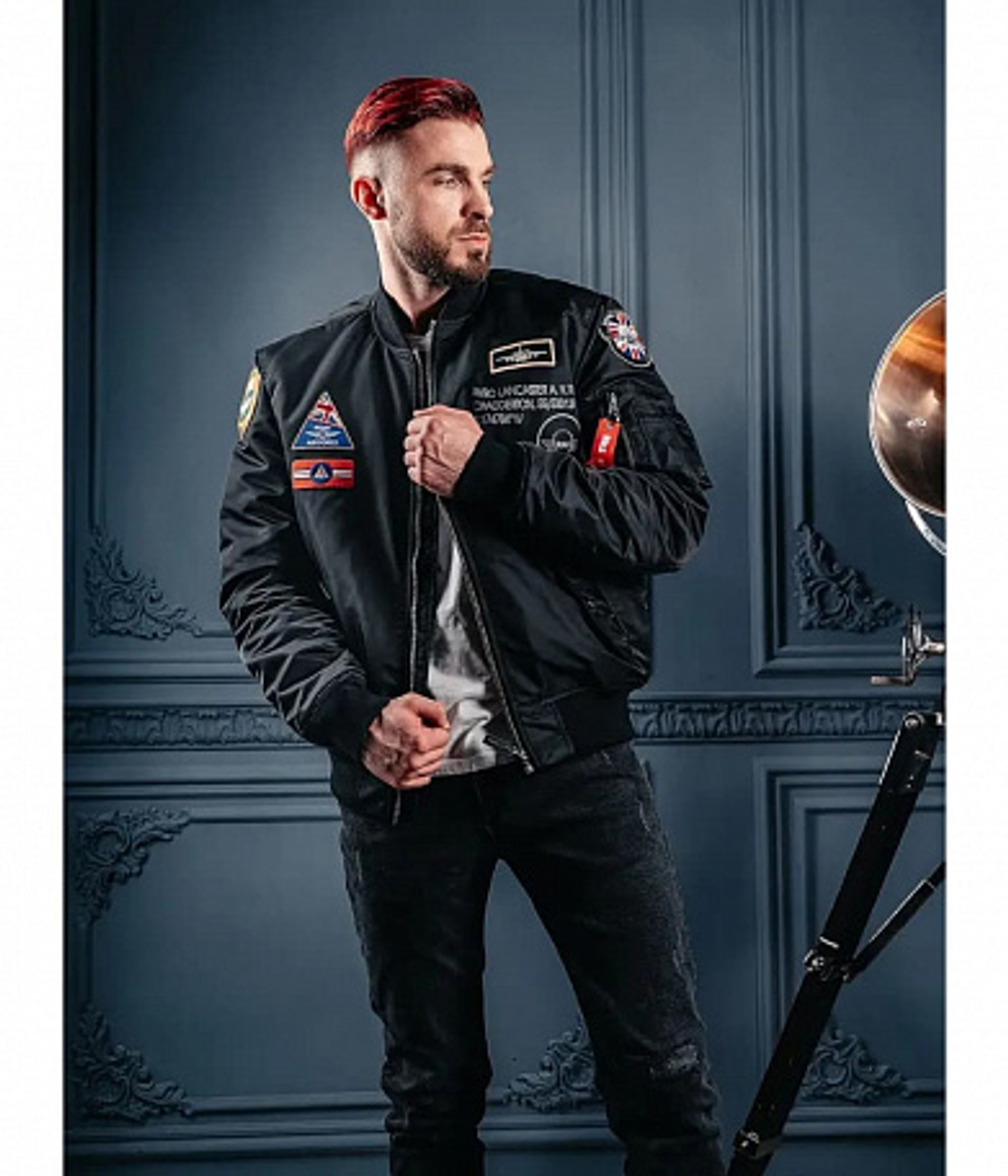 Лётная куртка MA-1 PATCH bomber, black