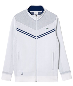 Мужская теннисная кофта Lacoste Tennis x Daniil Medvedev After Match Jacket - white/navy blue