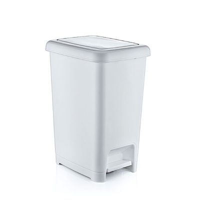 Мусорное ведро с педалью "Слим" 25л белый