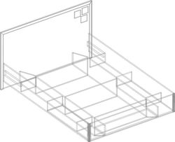 Кровать 1400 (без основания) "Наоми" (Пикар), ЛДСП, Велес
