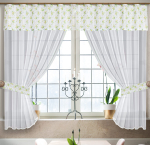 Комплект из вуали "Ф.  ФЛОРАНС", цвет бело-зелёный, Польша.