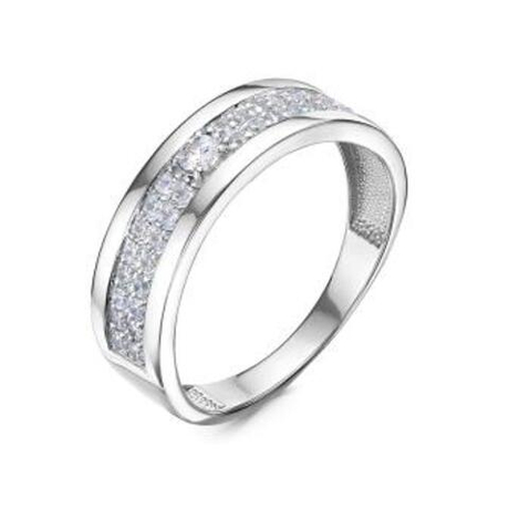 Кольцо из серебра с фианитами