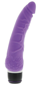 Фиолетовый вибратор-реалистик PURRFECT SILICONE CLASSIC 7.1INCH PURPLE - 18 см. (Цвет: фиолетовый)