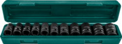 S03A4111S Набор головок ударных 1/2"DR, 10-24 мм, 11 предметов