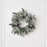 Рождественский венок заснеженный с шишками «Froid» (Литая +пвх) 60 см