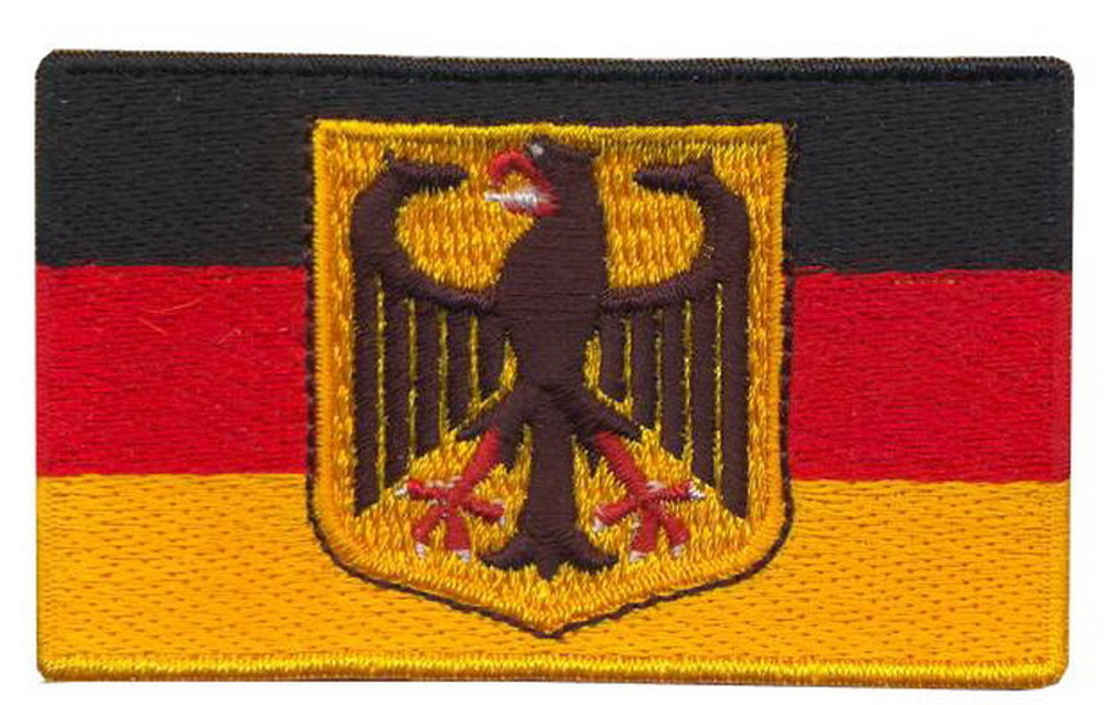 Нашивка Germany flag - флаг ФРГ с гербом