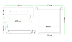 Двуспальная кровать Rever
