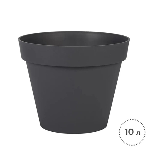 Горшок цветочный EDA 10 литров, диаметр 29,5 см, серый