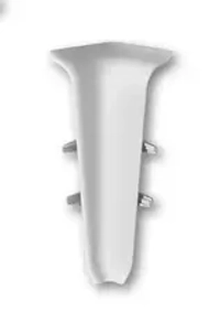 Внутренний угол плинтуса IDEAL Деконика 100 мм, Светло-серый 002 (1 шт)