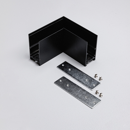 Угловой коннектор для накладного магнитного трекового шинопровода MKA-2S-CC-B Черный