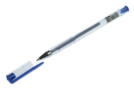 Ручка гелевая Office Space синяя 0.5мм корпус прозрачный пластиковый